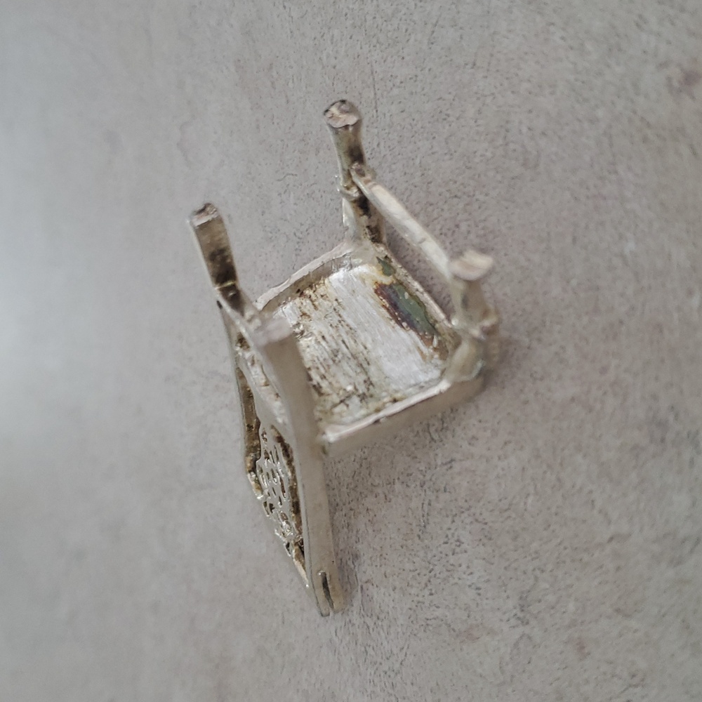Vintage Godinger Silver Miniature Chair Decor Or Dollhouse - Picture 7 of 11